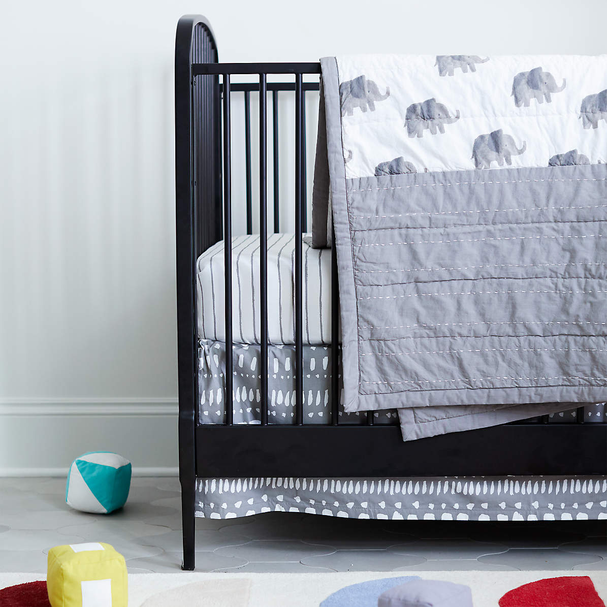 Larkin Black Metal Convertible Baby Crib Reviews Crate Kids