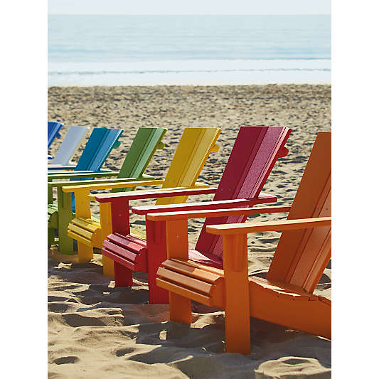 Vista II Tangerine Outdoor Adirondack Chair by POLYWOOD®