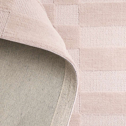 Geo Checker Lilac Rose Performance Kids Area Rug