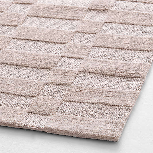 Geo Checker Lilac Rose Performance Kids Area Rug