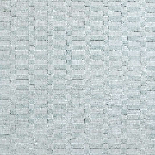 Geo Checker Morning Blue Performance Kids Area Rug