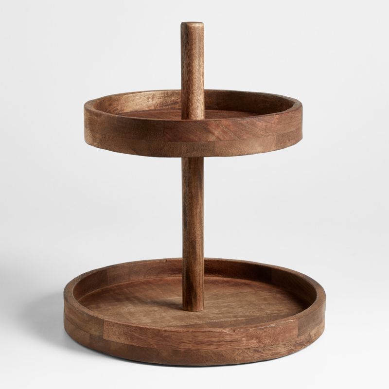 Viewing product image Calistoga 2-Tiered Wooden Server by Gaby Dalkin - image 1 of 5