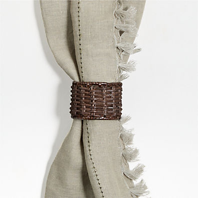 View Cocoa Rattan Napkin Ring by Gaby Dalkin details