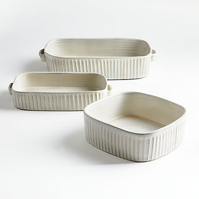 View Carmel Ceramic Bakers, Set of 3 by Gaby Dalkin details