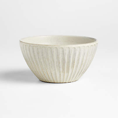 Carmel Ceramic Cereal Bowl with Exterior Ridges by Gaby Dalkin