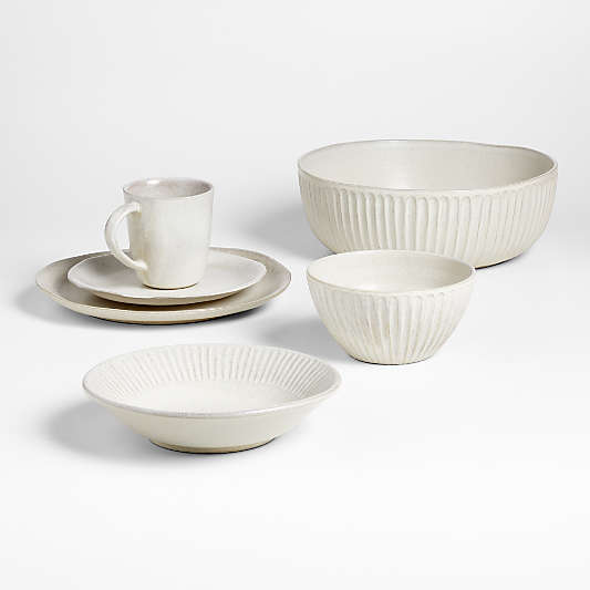 Carmel Ceramic Cereal Bowl with Exterior Ridges by Gaby Dalkin