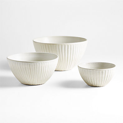 View Caramel Ceramic Mixing Bowls by Gaby Dalkin, Set of 3 details