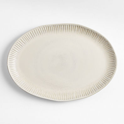 View Carmel Ceramic Platter with Ridges by Gaby Dalkin details