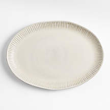 Carmel Ceramic Platter with Ridges by Gaby Dalkin + Reviews | Crate & Barrel