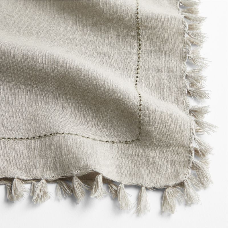 Linen Eyelet Fringe Napkin in Sage Green by Gaby Dalkin - image 4 of 8