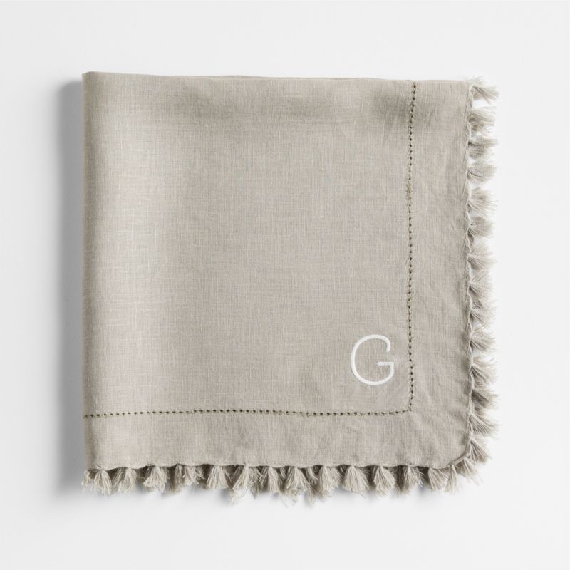 Linen Eyelet Fringe Napkin in Sage Green by Gaby Dalkin - image 6 of 8