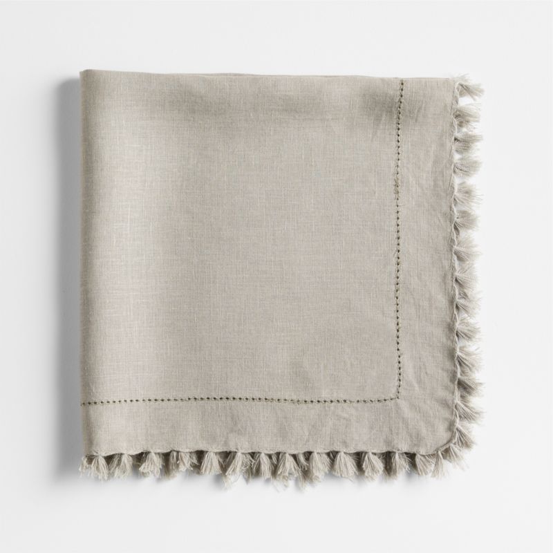 Linen Eyelet Fringe Napkin in Sage Green by Gaby Dalkin - image 5 of 8