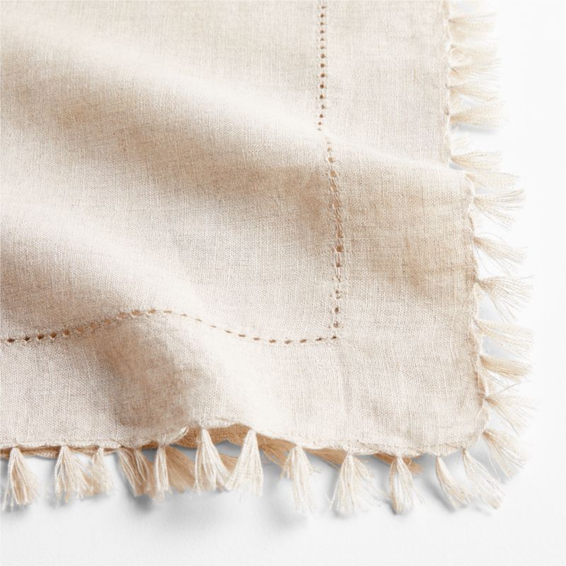 Linen Eyelet Fringe Napkin in Natural by Gaby Dalkin - image 3 of 7