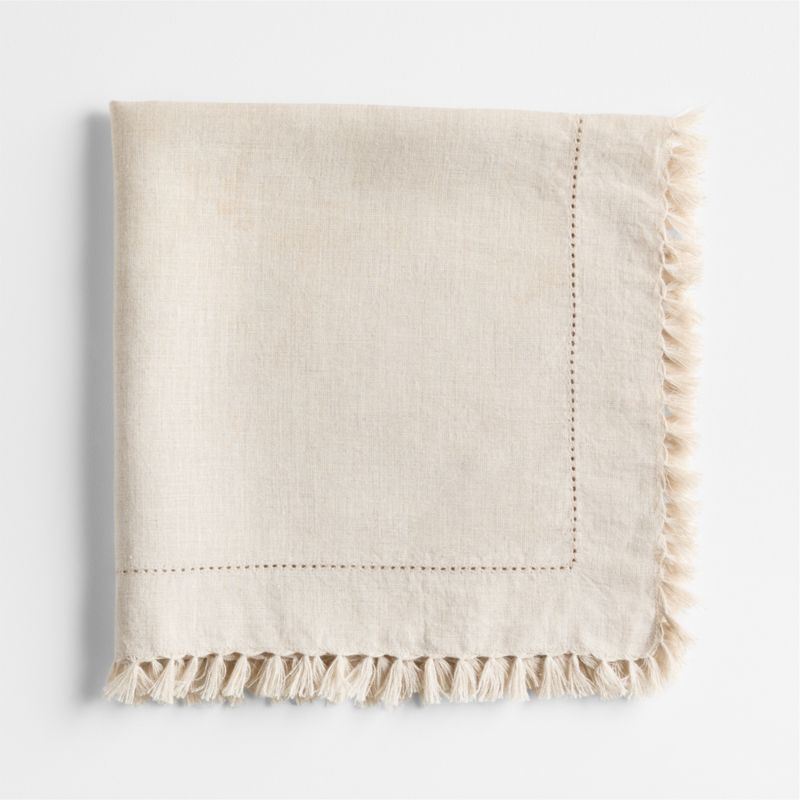 Linen Eyelet Fringe Napkin in Natural by Gaby Dalkin - image 5 of 7