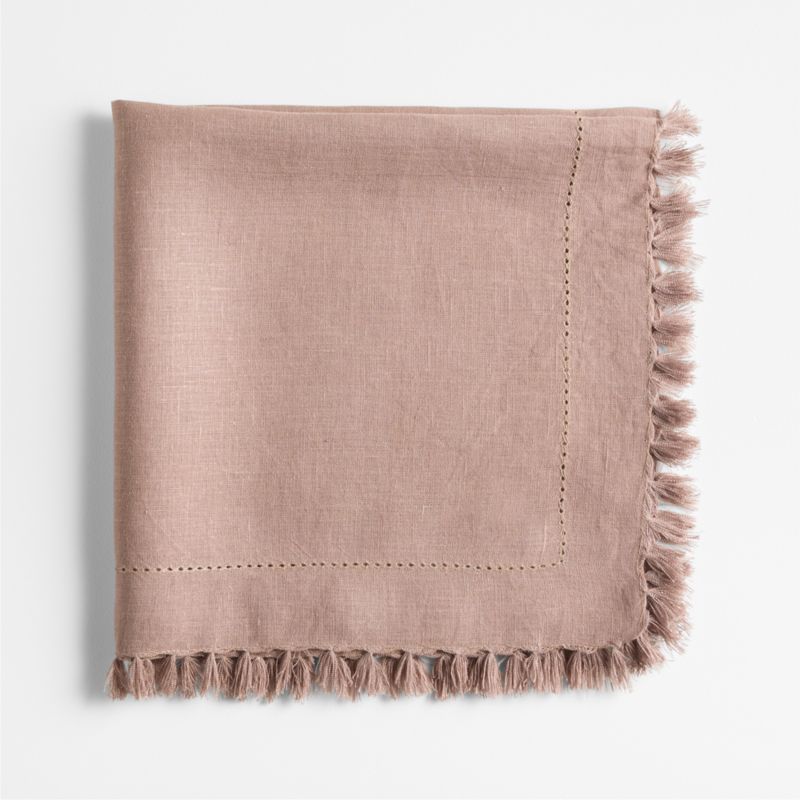 Linen Eyelet Fringe Napkin in Warm Plum by Gaby Dalkin - image 9 of 9