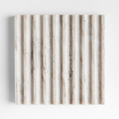 View Dune Fluted Marble Trivet by Gaby Dalkin details