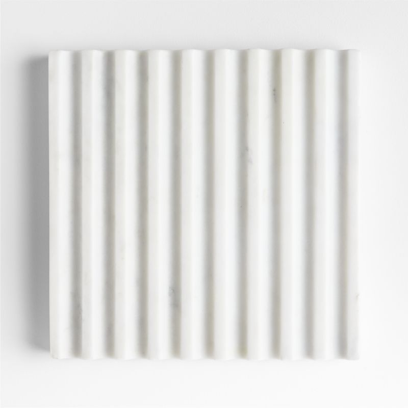 Alabaster Fluted Marble Trivet by Gaby Dalkin - image 0 of 2