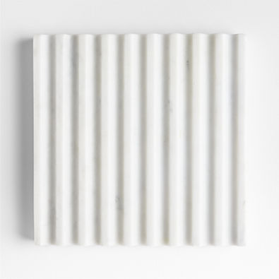 View Alabaster Fluted Marble Trivet by Gaby Dalkin details