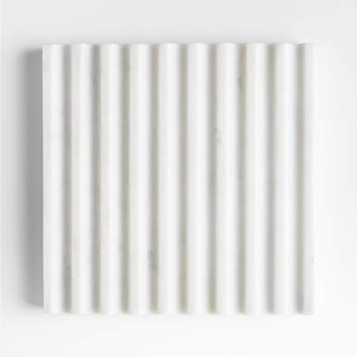 Alabaster Fluted Marble Trivet by Gaby Dalkin