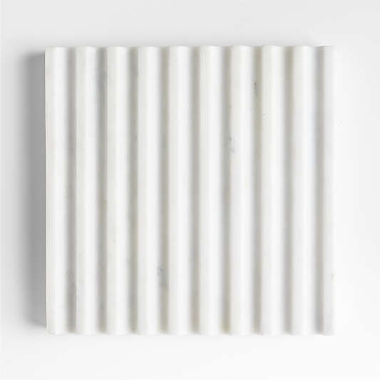 Alabaster Fluted Marble Trivet by Gaby Dalkin