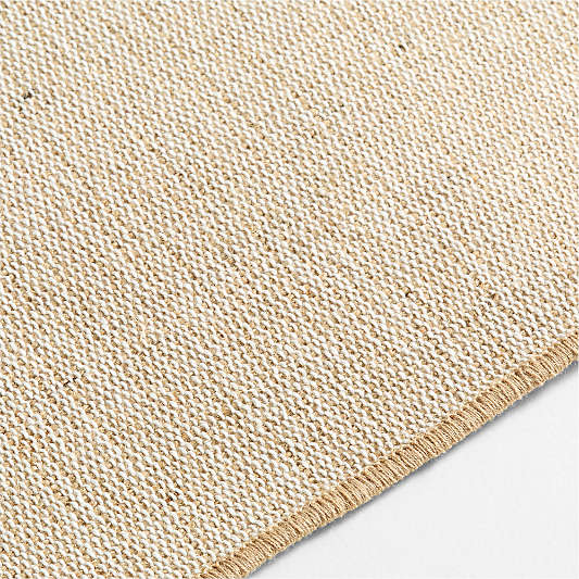 Jute and Organic Cotton Woven Placemat with Fringe Natural by Gaby Dalkin