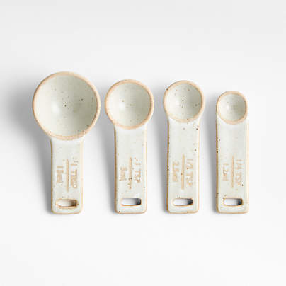 Pacific White Ceramic Measuring Spoons by Gaby Dalkin