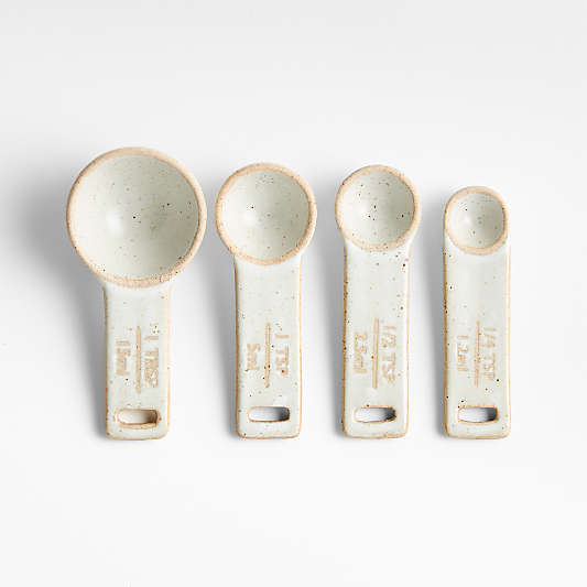 Pacific White Ceramic Measuring Spoons by Gaby Dalkin