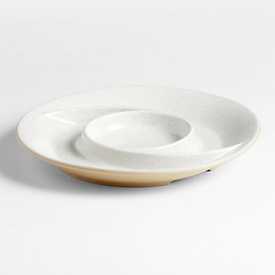 View Poppy Recycled Clay Round Ceramic Serving Dish by Gaby Dalkin details