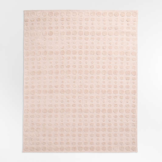 Geo Dotty Shell Pink Performance Kids Area Rug