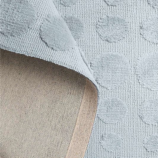 Geo Dotty Sky Blue Performance Kids Area Rug Swatch