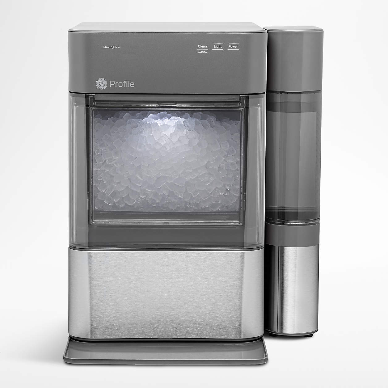 Stainless Steel Nugget Ice Maker with Side Tank