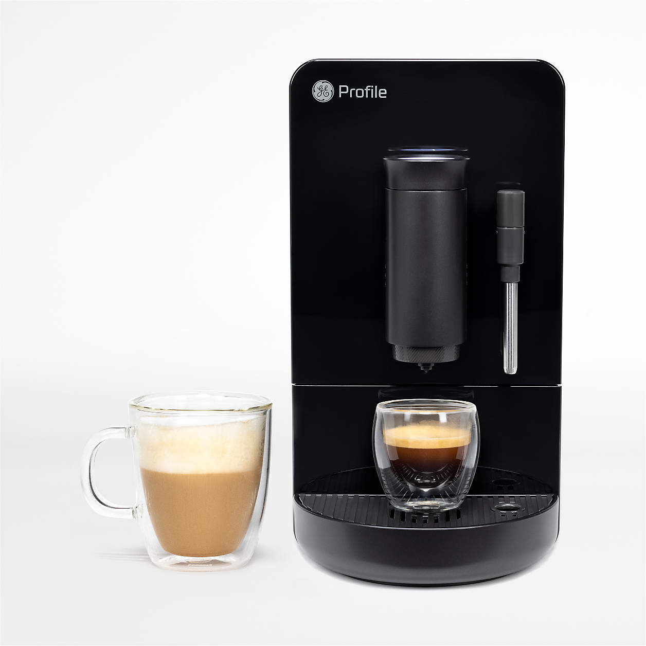 GE Profile Black Automatic Espresso Machine with Grinder and Frother