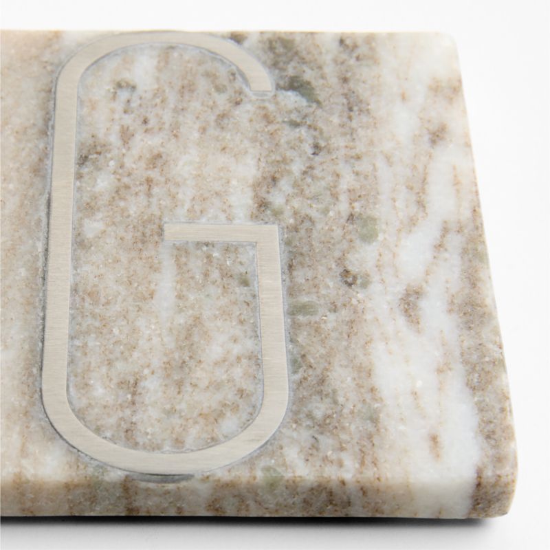 Tuscan Kitchen Marble "G" Monogram Coasters, Set of 4 - image 2 of 4