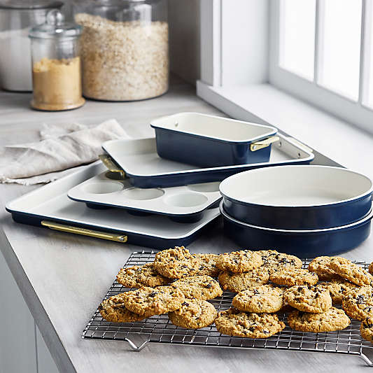 GreenPan Reserve Healthy Ceramic Nonstick Bakeware 7-Piece Set in Oxford Blue