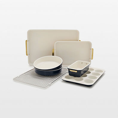 View GreenPan Reserve Healthy Ceramic Nonstick Bakeware 7-Piece Set in Oxford Blue details