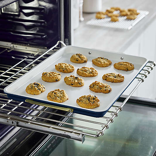 GreenPan Reserve Healthy Ceramic Nonstick Bakeware Half Sheet Pan in Oxford Blue