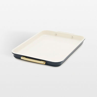 View GreenPan Reserve Healthy Ceramic Nonstick Bakeware Quarter Sheet Pan in Oxford Blue details