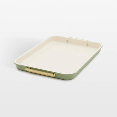 GreenPan Reserve Healthy Ceramic Nonstick Bakeware Quarter Sheet Pan in Sage Green