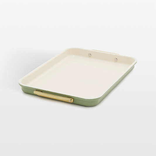 GreenPan Reserve Healthy Ceramic Nonstick Bakeware Quarter Sheet Pan in Sage Green