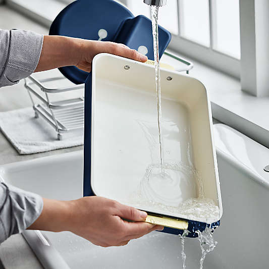 GreenPan Reserve Healthy Ceramic Nonstick Bakeware Rectangular Cake Pan in Oxford Blue