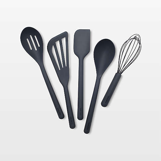 GreenPan Platinum Gray Silicone Tools 5-Piece Utensil Set