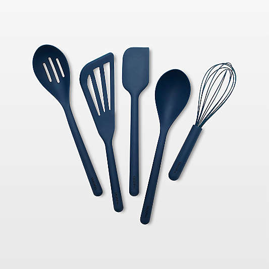 GreenPan Platinum Navy Silicone Tools 5-Piece Utensil Set