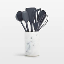 GreenPan Platinum Gray Silicone 7-Piece Utensil and Crock Set + Reviews | Crate & Barrel