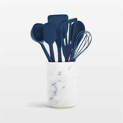 GreenPan Platinum Navy Silicone 7-Piece Utensil and Crock Set