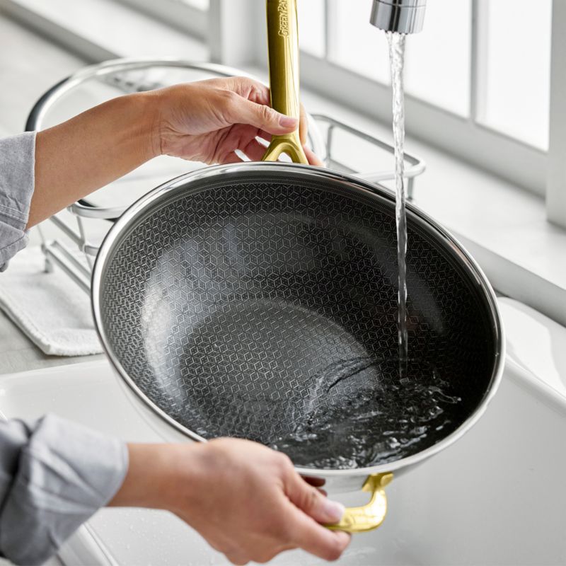 GreenPan™ Spectra Gold Thermabond Hybrid Ceramic Nonstick 12" Covered Wok - image 4 of 10