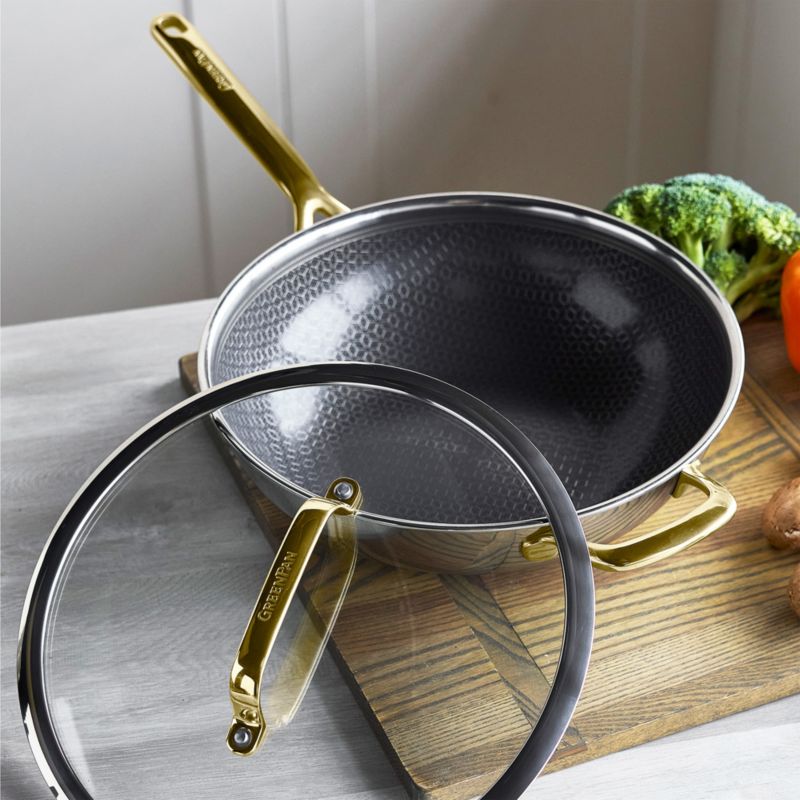GreenPan™ Spectra Gold Thermabond Hybrid Ceramic Nonstick 12" Covered Wok - image 9 of 10