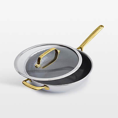 GreenPan™ Spectra Gold Thermobond Hybrid Ceramic Nonstick 12" Covered Wok
