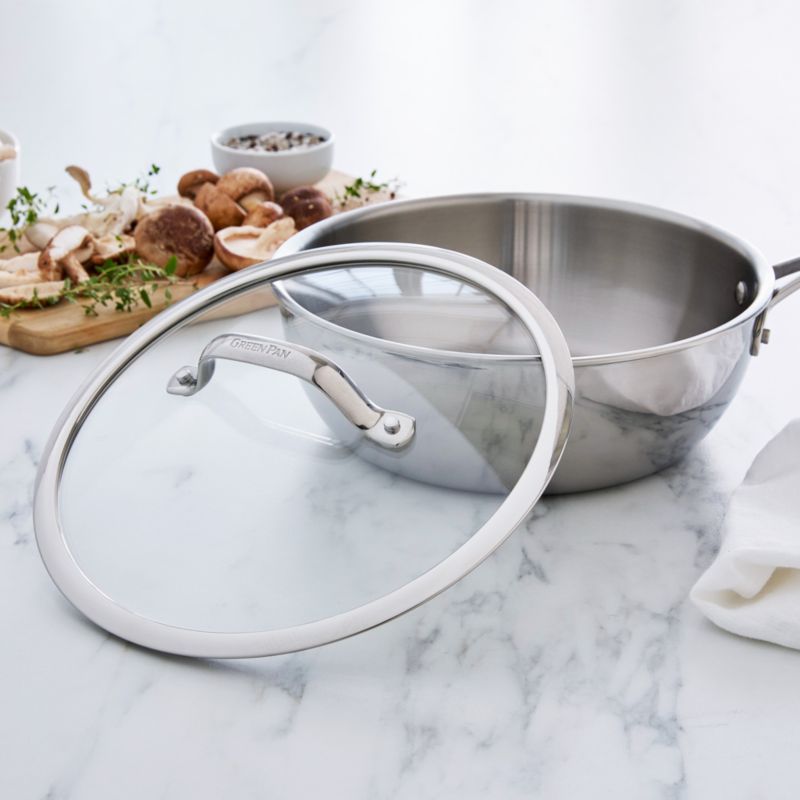 Greenpan ™ Valencia Pro Stainless Steel 3.5-Qt. Glass Covered Chef's Pan - image 2 of 5