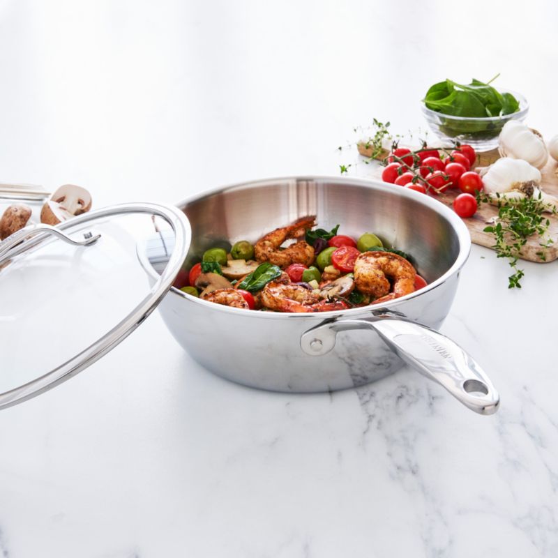 Greenpan ™ Valencia Pro Stainless Steel 3.5-Qt. Glass Covered Chef's Pan - image 4 of 5