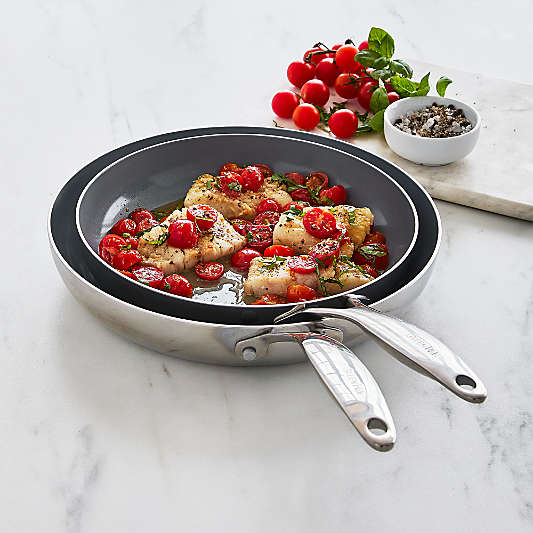 GreenPan â„¢ Valencia Pro Stainless Steel 8" and 10" Fry Pan Set